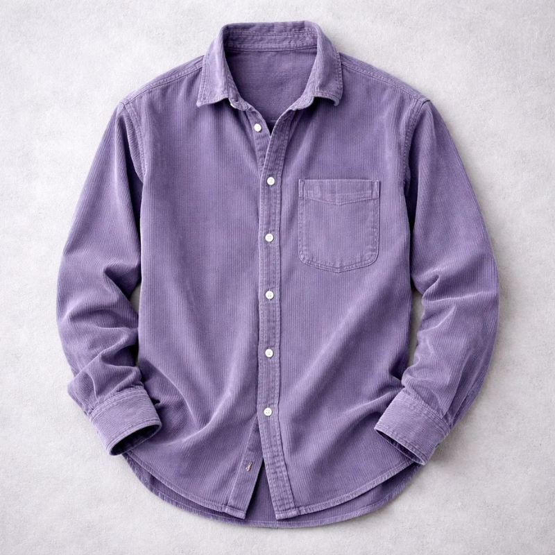 Relaxed Corduroy Shirt Herren Giulio – Bild 4