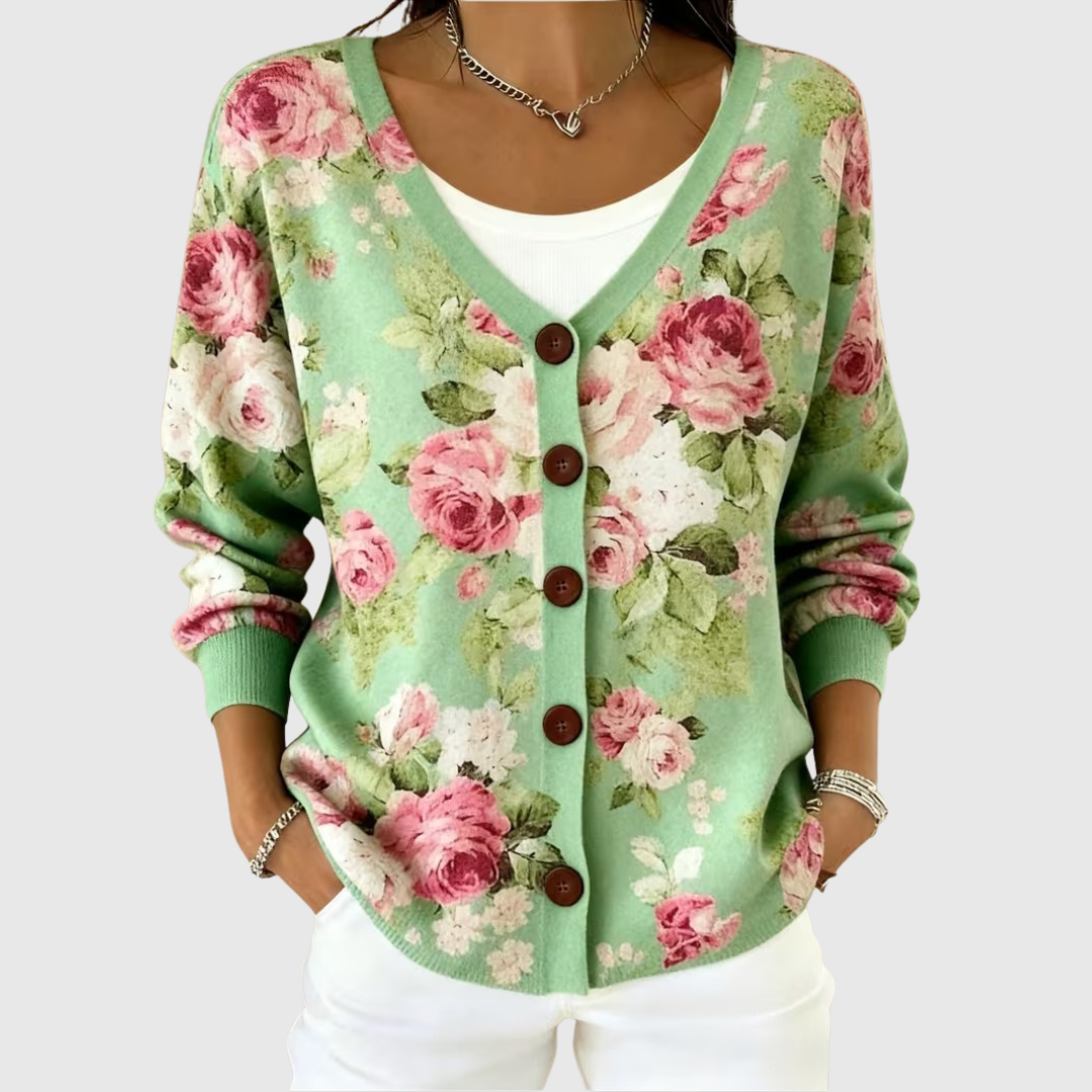 Bequemer Strick-Cardigan mit Knöpfen – Weiss Modehaus