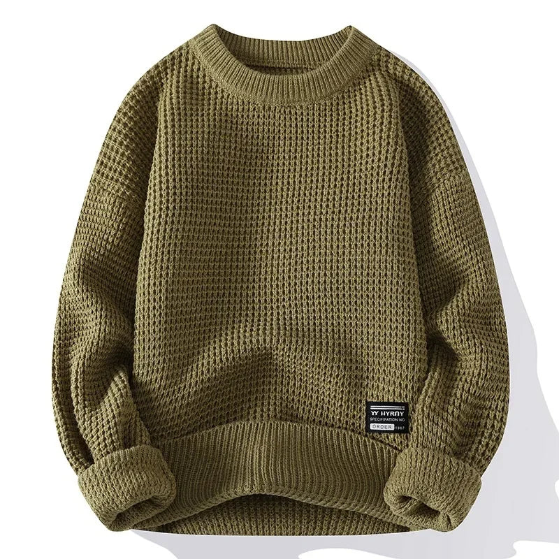 Premium Wabenstrickpullover Herren Remo – Bild 3