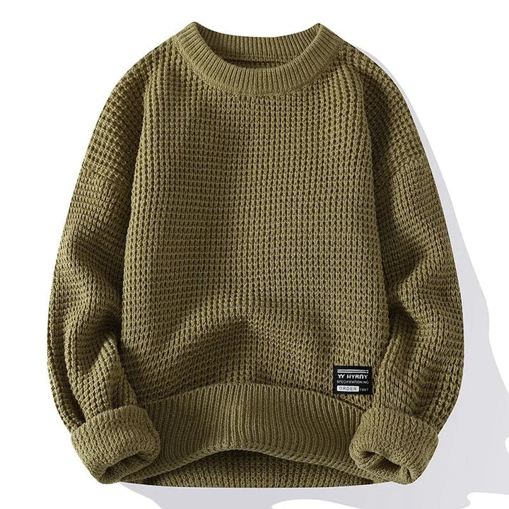 Premium Wabenstrickpullover Herren Remo – Bild 3