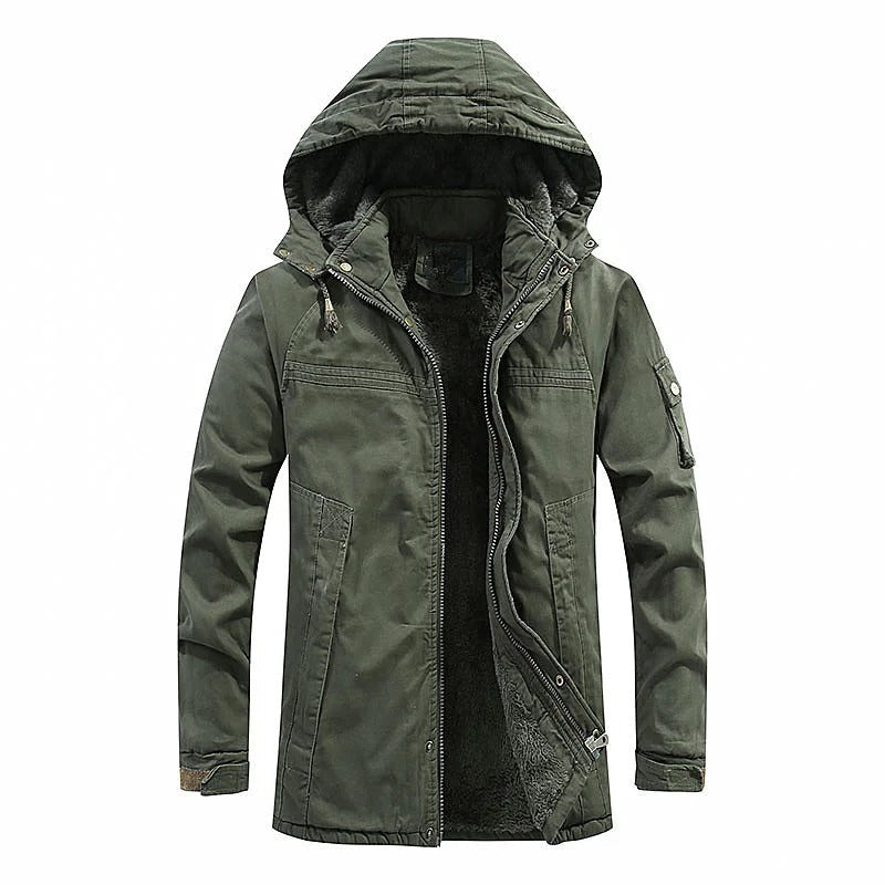 Gefütterte Sherpa Kapuzenjacke Tito Grün – Weiss Modehaus