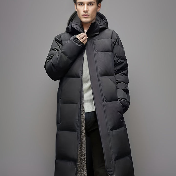 Langer Daunenmantel für Herren Rolando – Weiss Modehaus