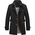 Klassischer Trenchcoat für Herren Leandro Schwarz – Weiss Modehaus