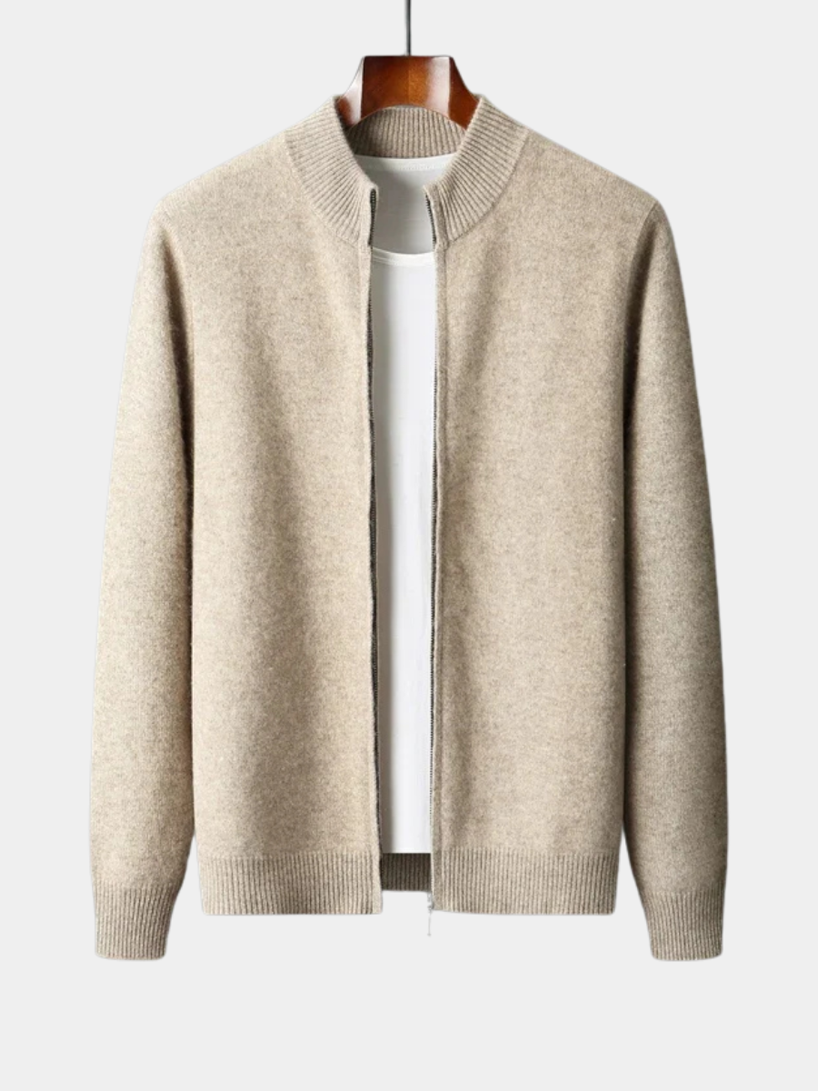 Luxuriöse Cashmere-Weste Herren Luciano Hellcamel – Weiss Modehaus