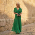 Elegantes Grünes Kleid Damen Sienna Kellygrün – Weiss Modehaus