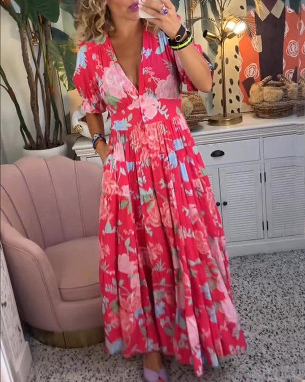 Floriana - Vibrantes Blumenkleid