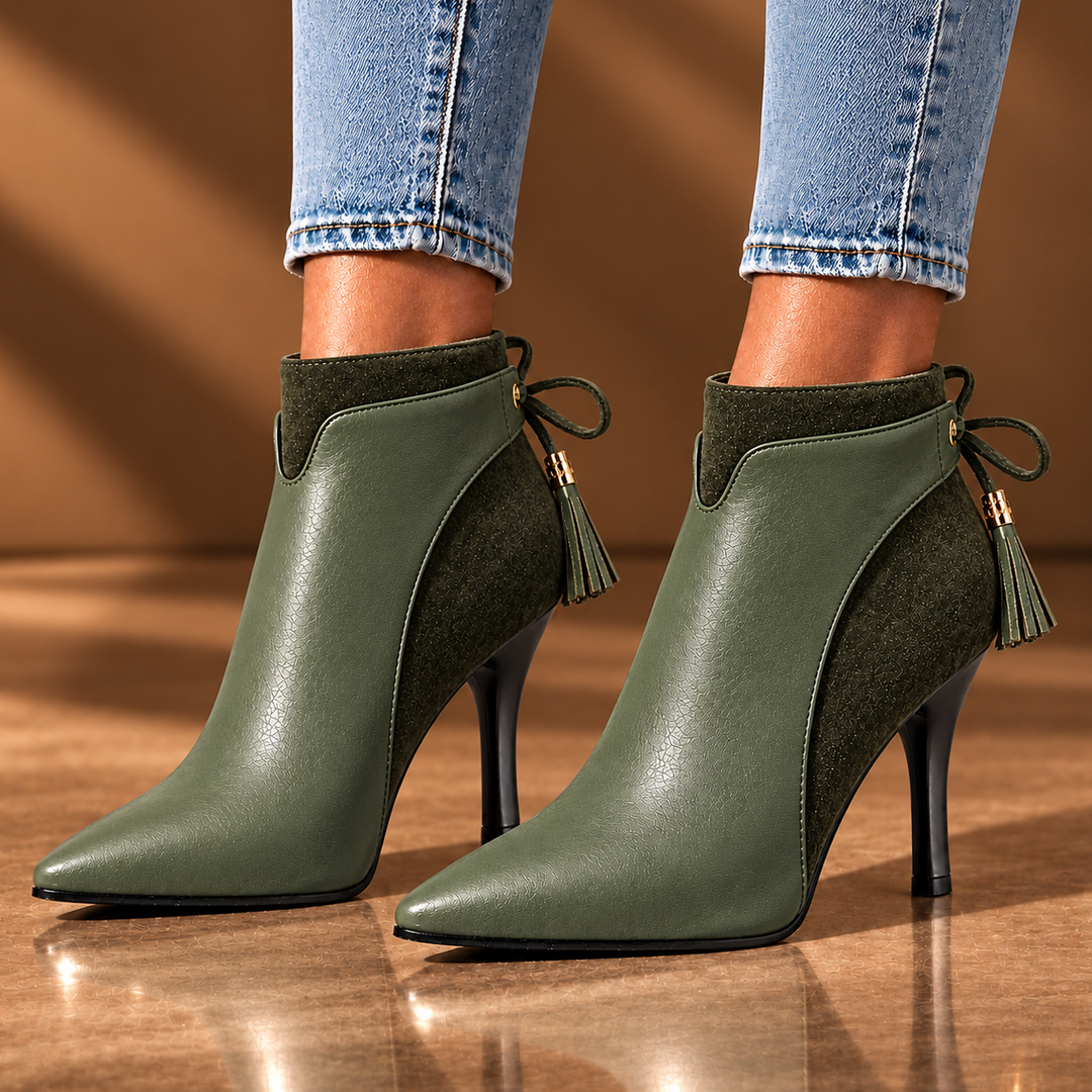 Gia | Stiefeletten aus Wildleder mit Fransen