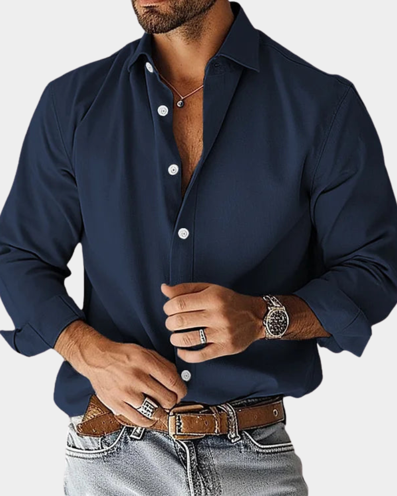Slim Fit Stretchhemd für Herren Lucio – Bild 7
