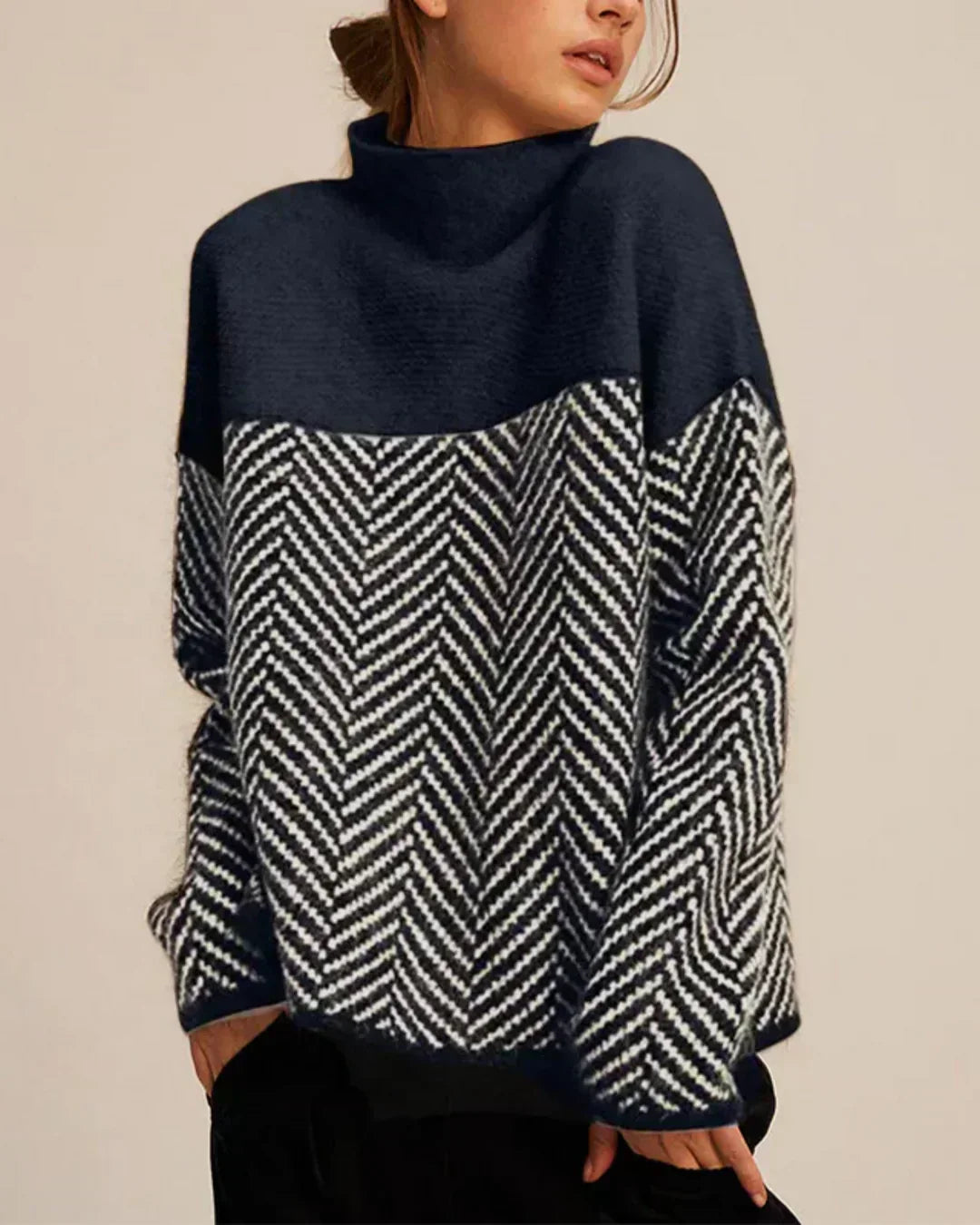 Pullover aus Baumwolle mit Stehkragen Norah – Bild 5