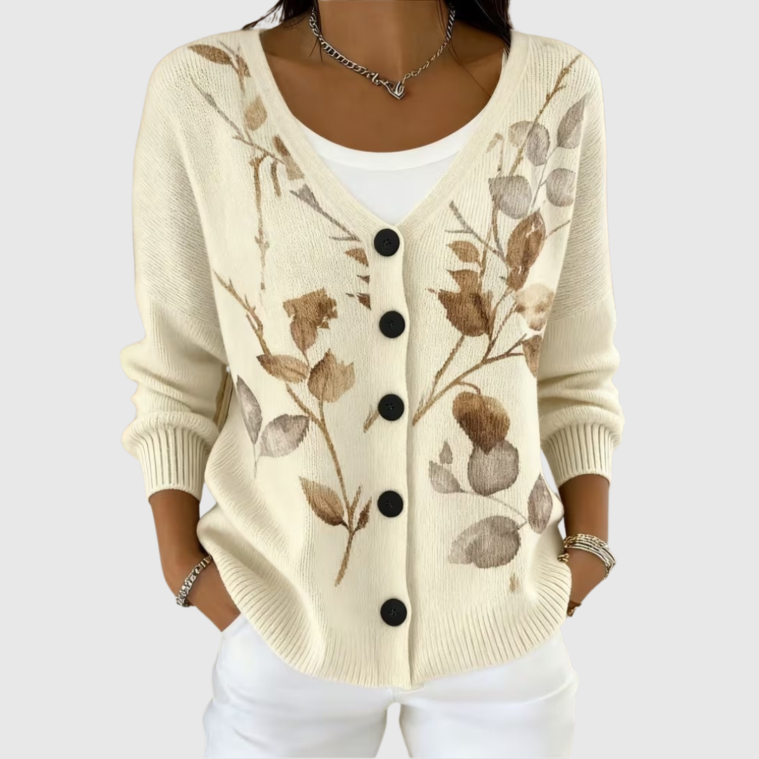 Bequemer, Knopf-Cardigan – Weiss Modehaus