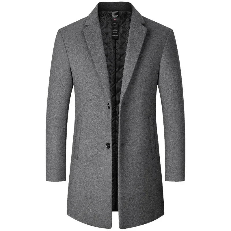 Wollmantel mit Steppfutter Italo Grau – Weiss Modehaus