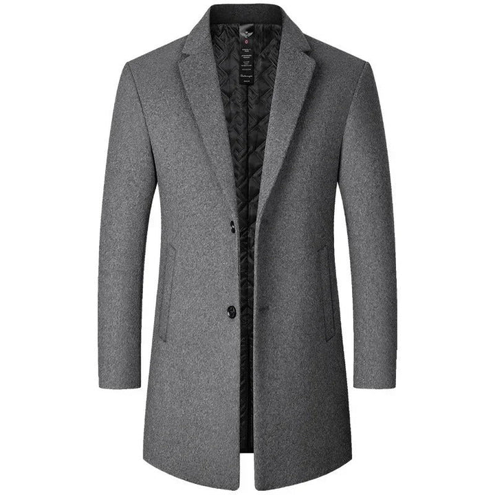 Wollmantel mit Steppfutter Italo Grau – Weiss Modehaus