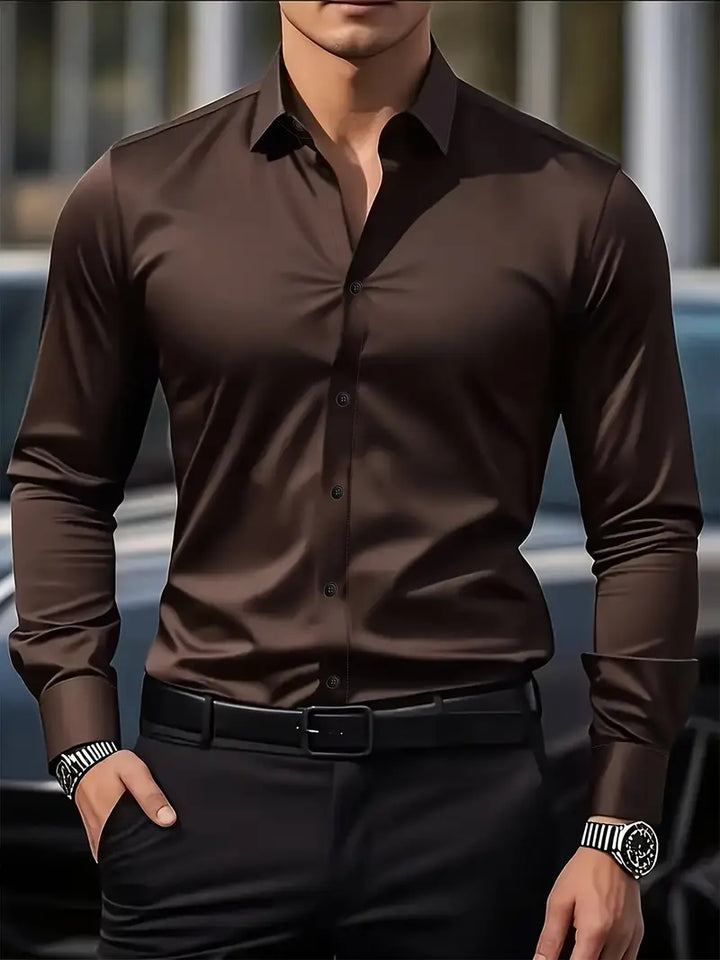 Atmungsaktive Langarmbluse Herren Valentino – Bild 5