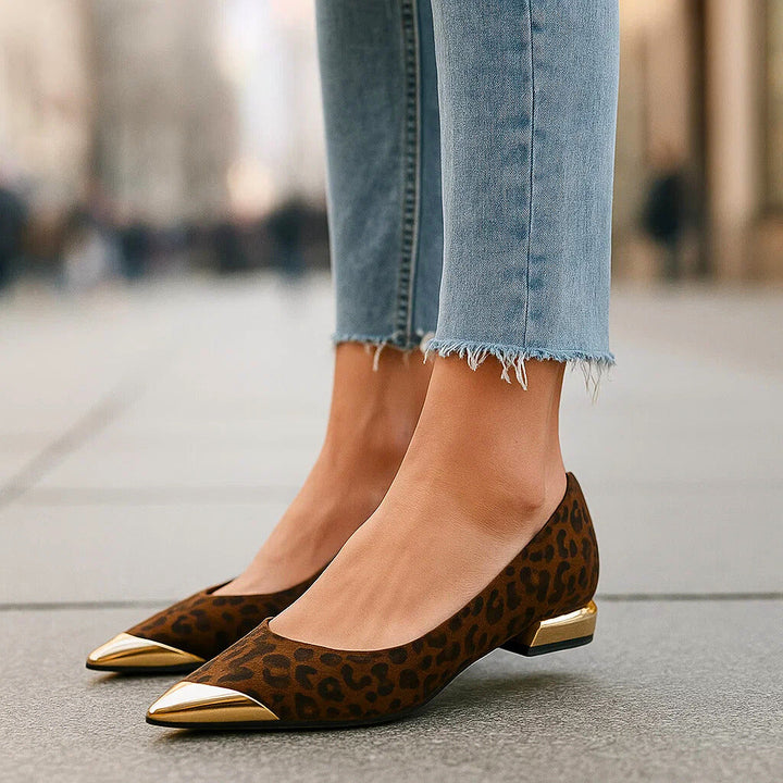 Aveline | Ballerinas mit Goldener Spitze