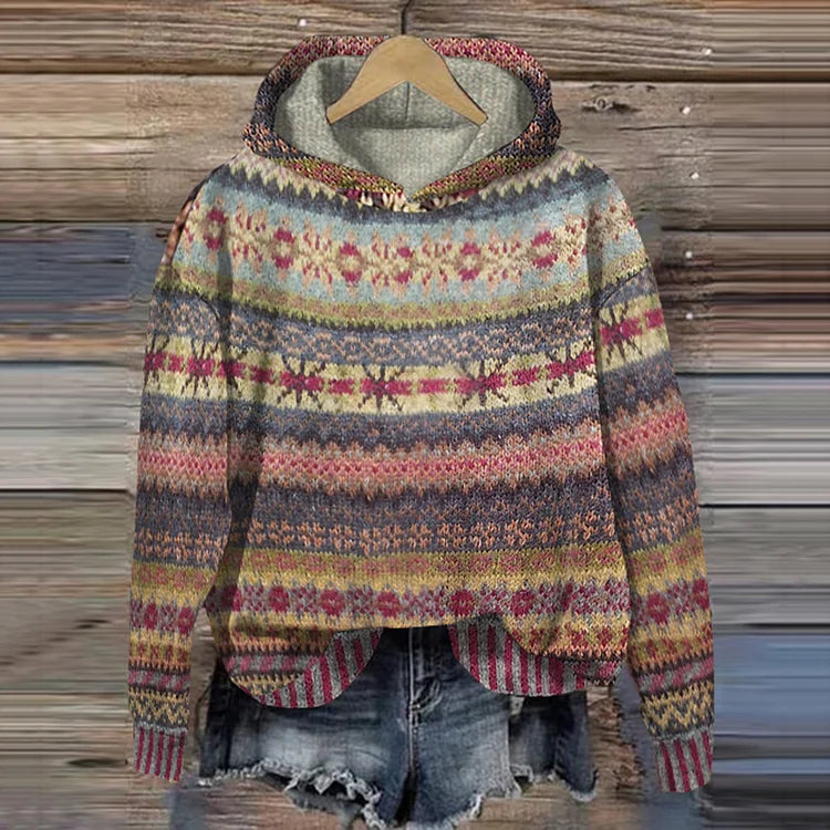 Retro Ethnischer Hoodie Gaby – Bild 2