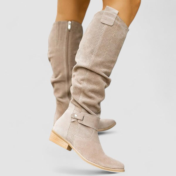 Orthopädische Westernstiefel Wanda Beige – Weiss Modehaus