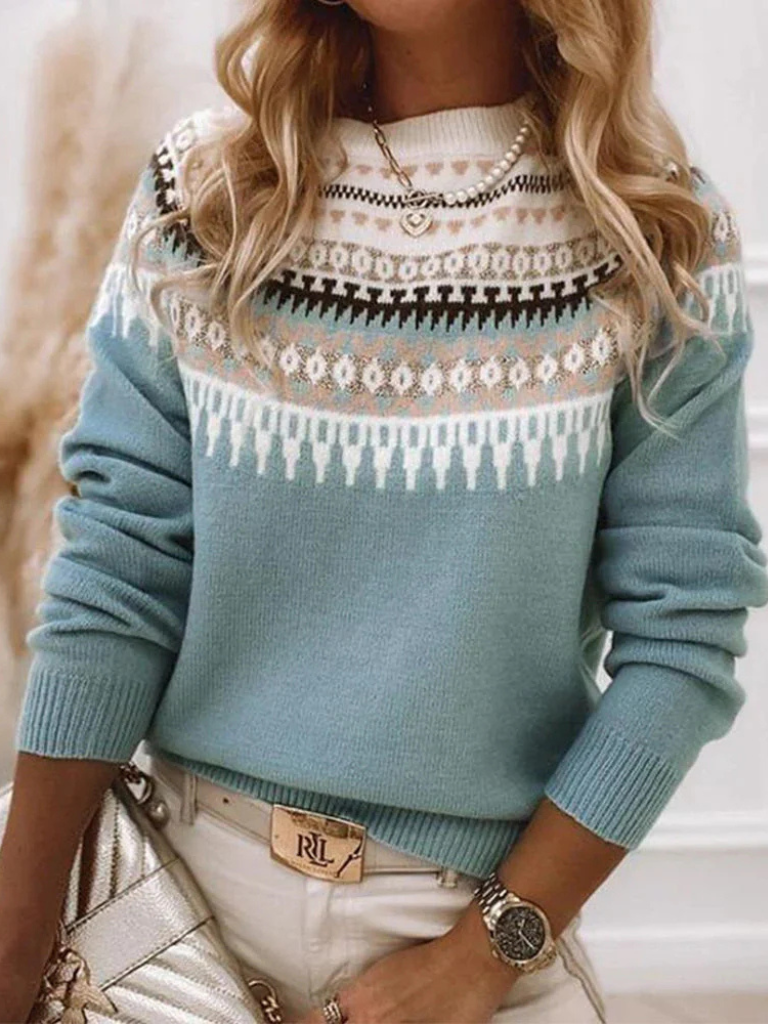 Madison Strickpullover Blau – Weiss Modehaus