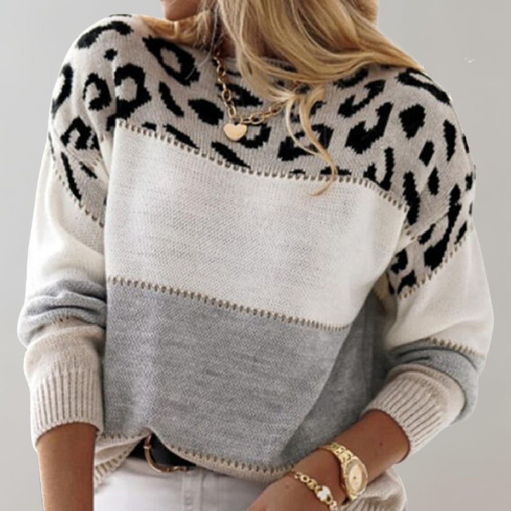 Strickpullover mit Leopardenakzent Diane – Bild 3