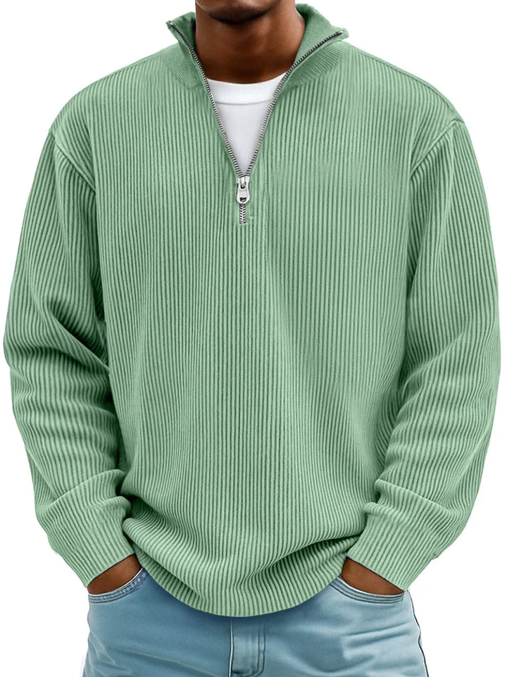 Rippstrickpullover mit Reißverschluss Marc – Bild 8