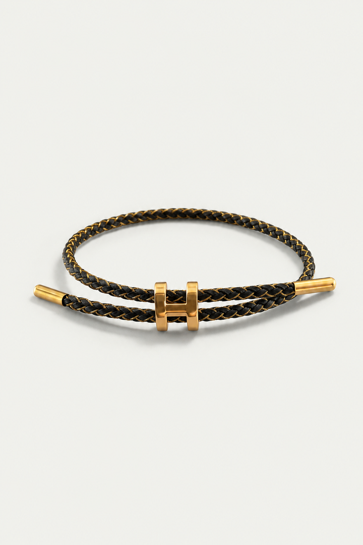 Maximilian™ | Geflochtenes Armband Gold/Schwarz