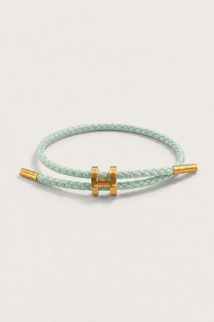 Valentin™ | Geflochtenes Armband Mint/Gold