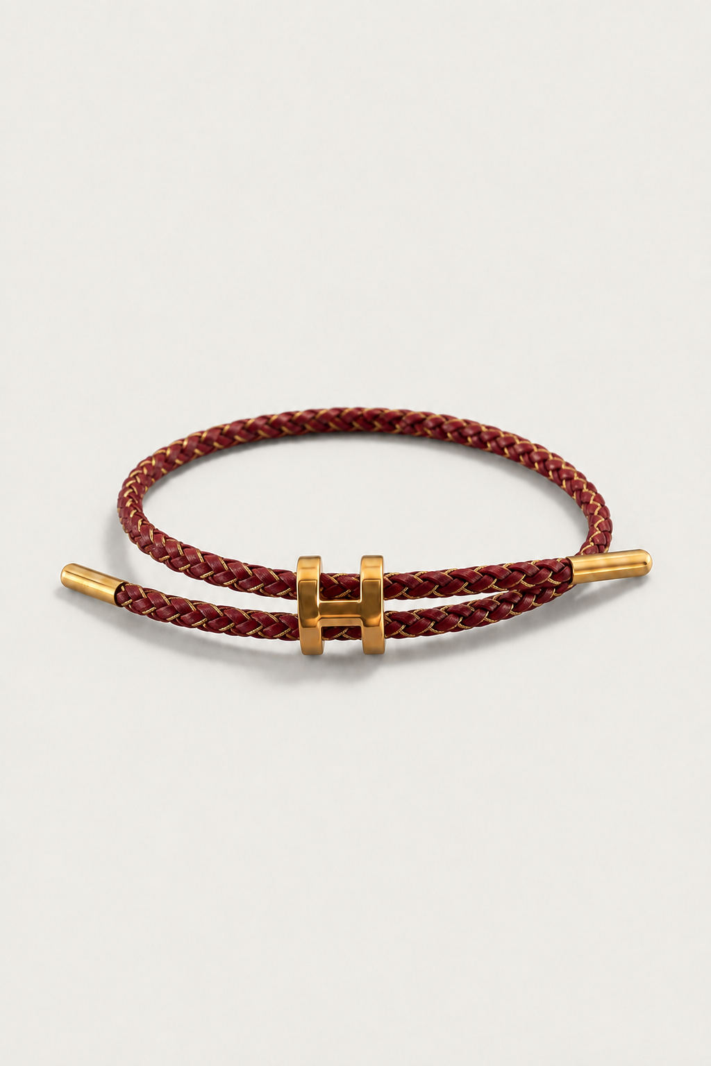Ferdinand™ | Geflochtenes Armband Bordeaux/Gold