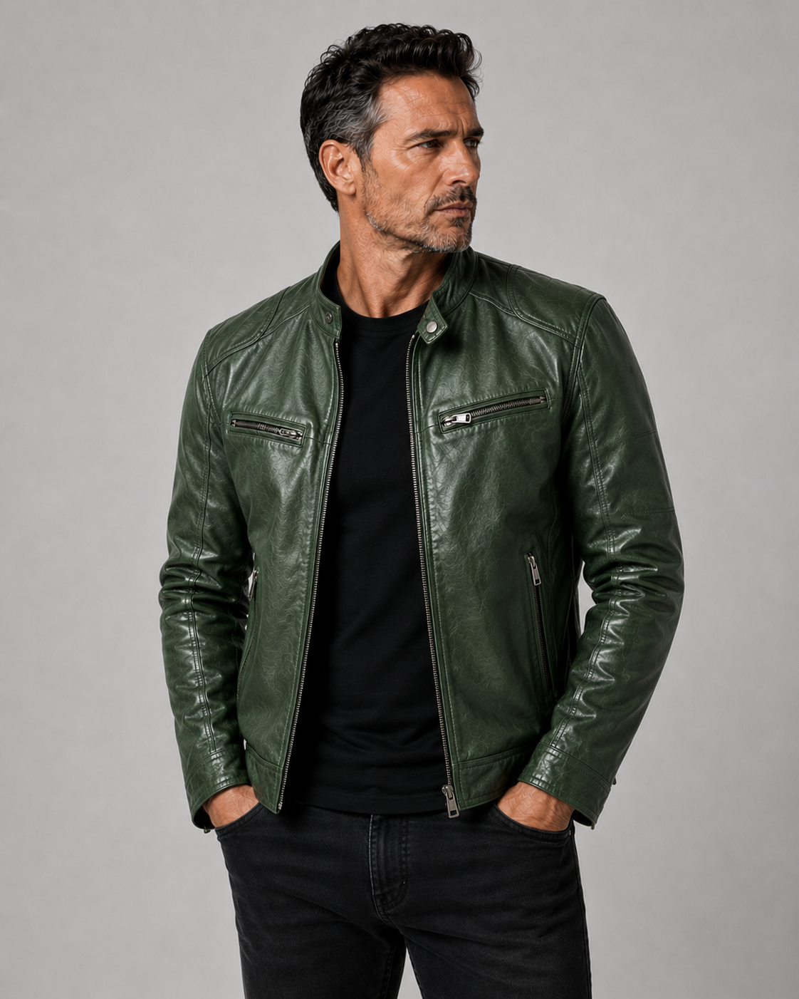 Herren Lederjacke Enganliegend Alfredo – Bild 2