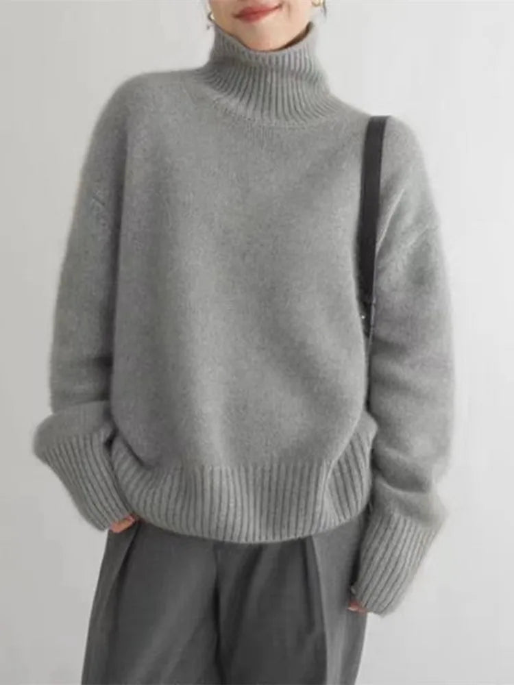 Luxuriöser Kaschmir Rollkragenpullover Amaya – Bild 5