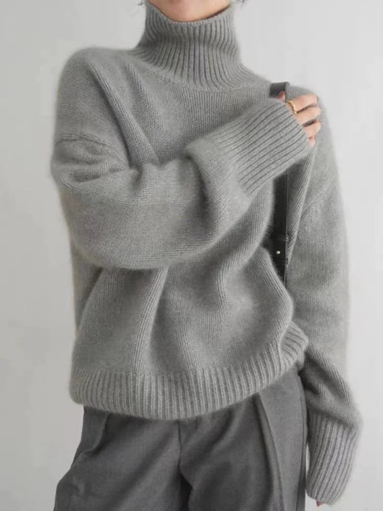 Luxuriöser Kaschmir Rollkragenpullover Amaya – Bild 4
