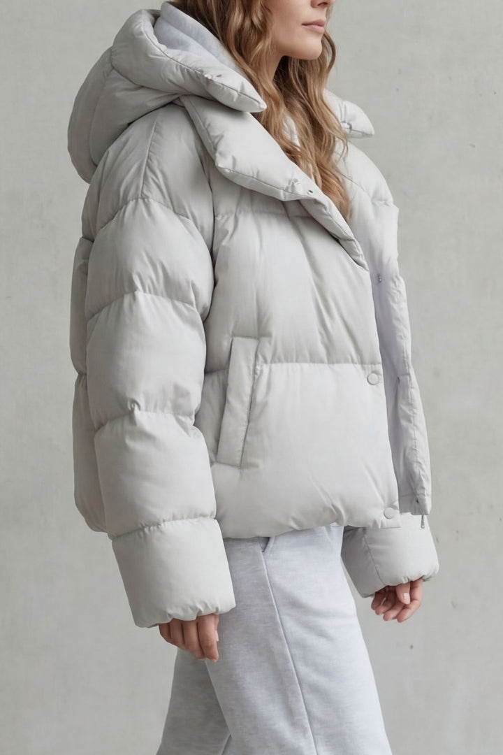 Kurze Daunenjacke mit Oversize-Kragen Damen Roberta – Bild 5