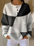 Jersey-Patchwork in Schwarz und Weiß Damen Montse Schwarz und Weiß – Weiss Modehaus