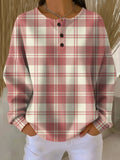 Karierter Pullover in puderrosa Damen Rosa Puderrosa – Weiss Modehaus