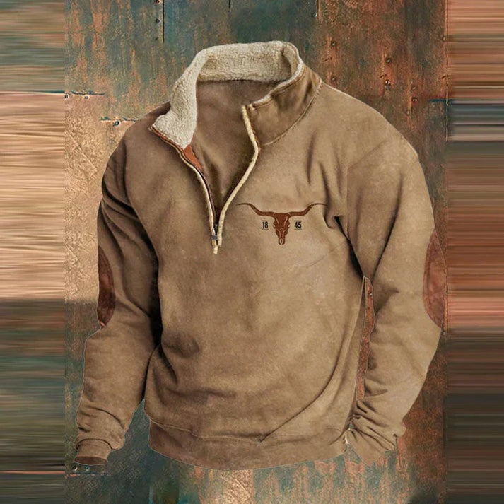 Robuster Pullover mit halbem Reißverschluss Herren Aurelio – Bild 5