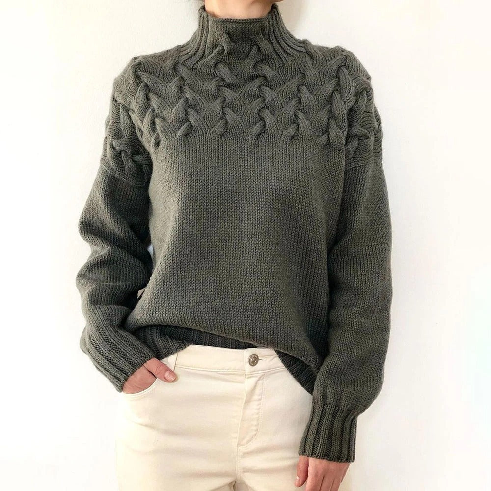 Warmer Rollkragenpullover Damen Elena – Bild 6