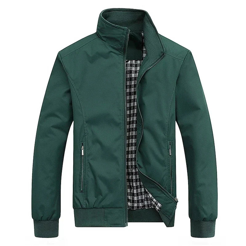 Englische Harrington-Jacke Herren Edoardo Grün – Weiss Modehaus