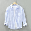 Gestreifte Oxford-Hemd Emiliano Blau – Weiss Modehaus