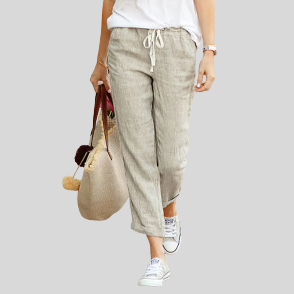 Lässige Hose Alvie Khaki – Weiss Modehaus