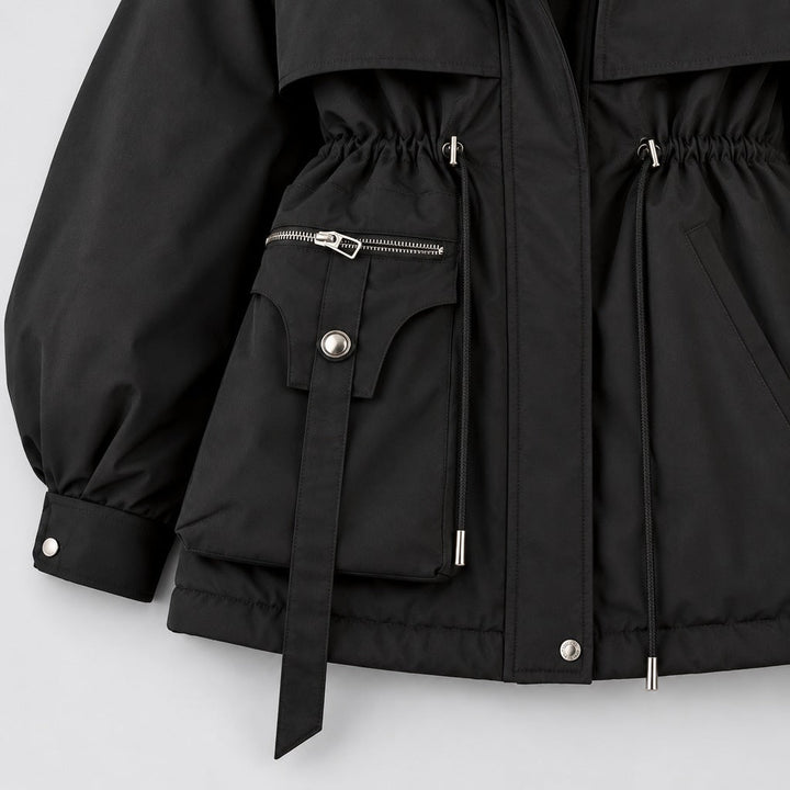 Kurze Parka mit Kapuze aus Kunstfell Damen Michela – Bild 5