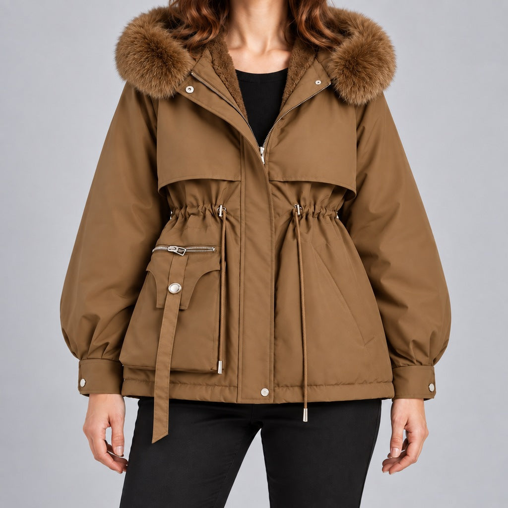 Kurze Parka mit Kapuze aus Kunstfell Damen Michela – Bild 12
