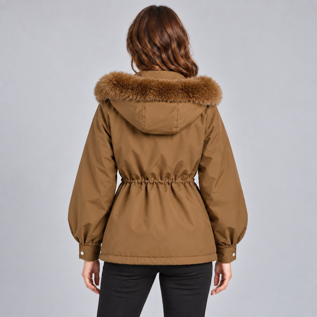 Kurze Parka mit Kapuze aus Kunstfell Damen Michela – Bild 13
