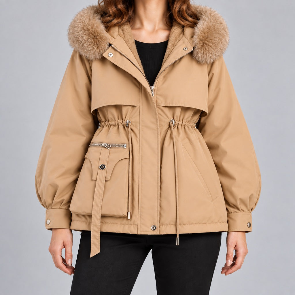 Kurze Parka mit Kapuze aus Kunstfell Damen Michela – Bild 10