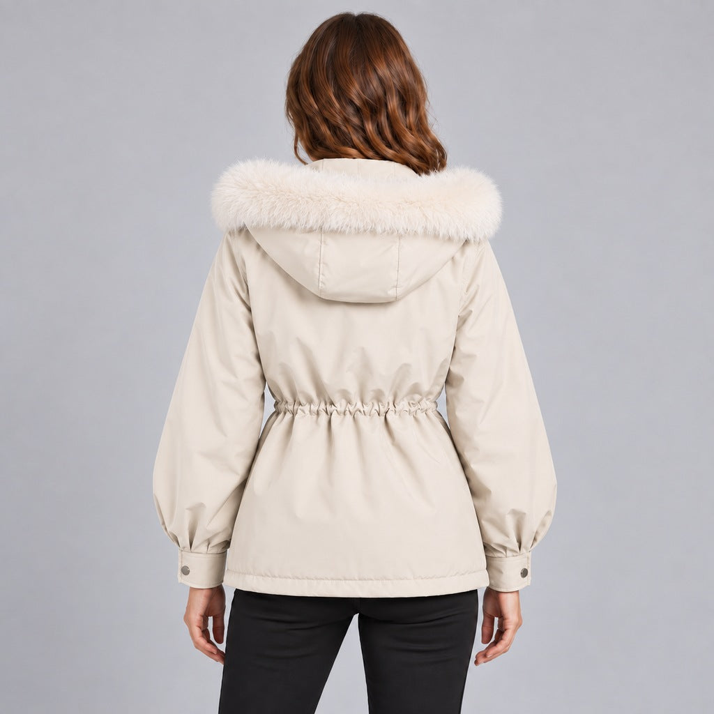 Kurze Parka mit Kapuze aus Kunstfell Damen Michela – Bild 9