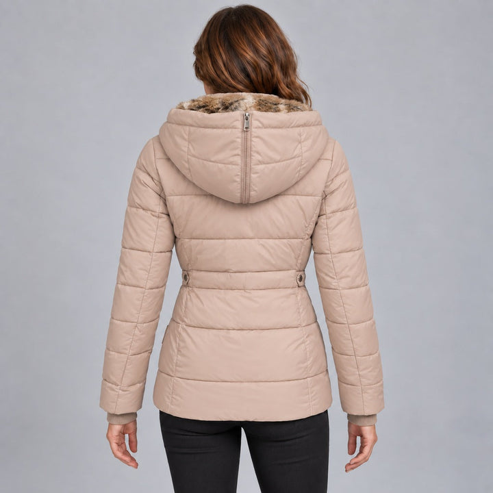 Kurze Steppjacke mit Futter aus Kunstpelz Damen Marta – Bild 3