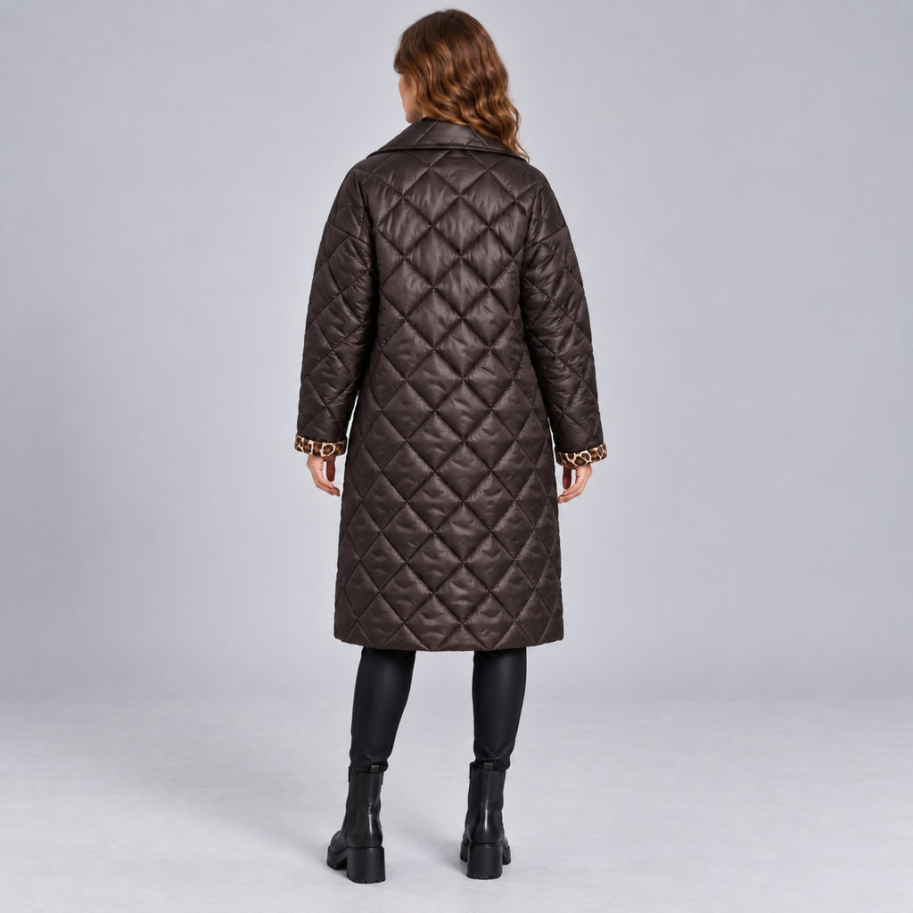 Steppmantel mit Leopardenfutter Damen Loredana – Bild 12