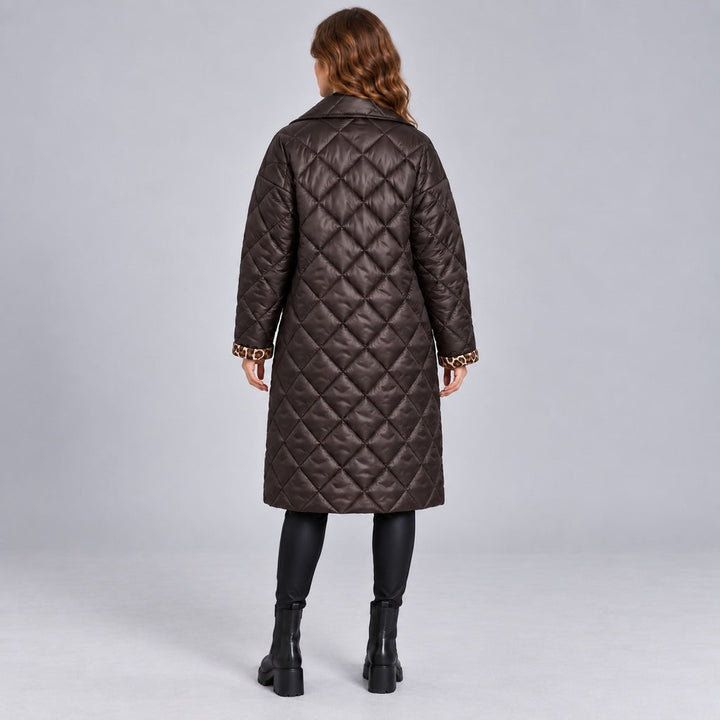 Steppmantel mit Leopardenfutter Damen Loredana – Bild 12