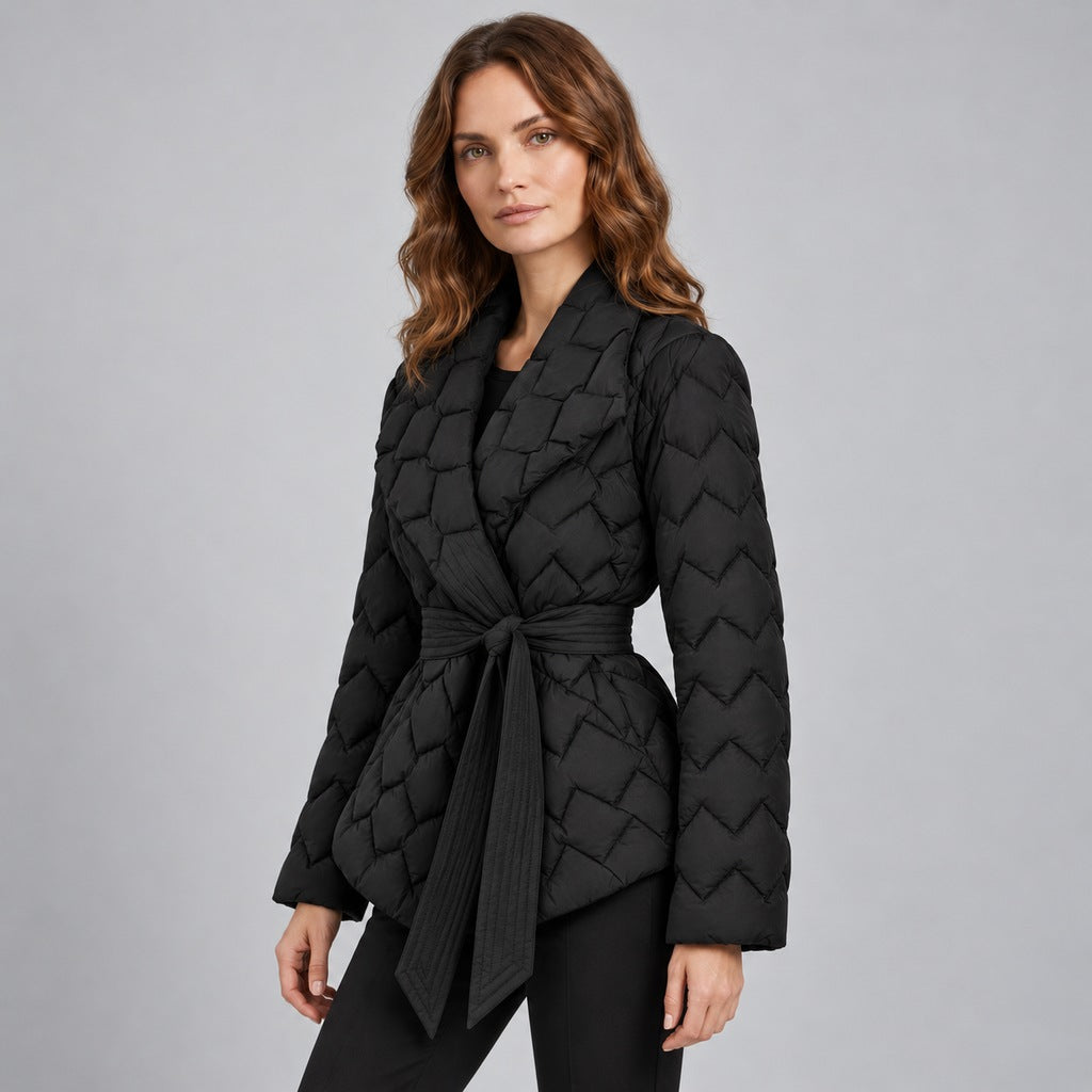 Steppjacke mit Gürtel Damen Mafalda – Bild 2