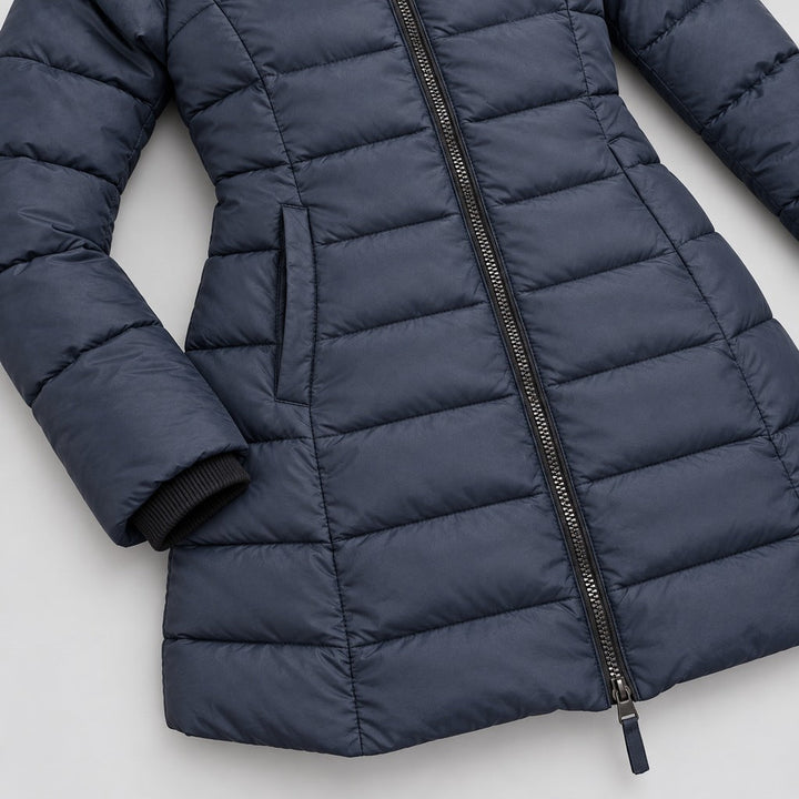 Langer Slim-Puffer mit Kapuze Damen Lucrezia – Bild 6
