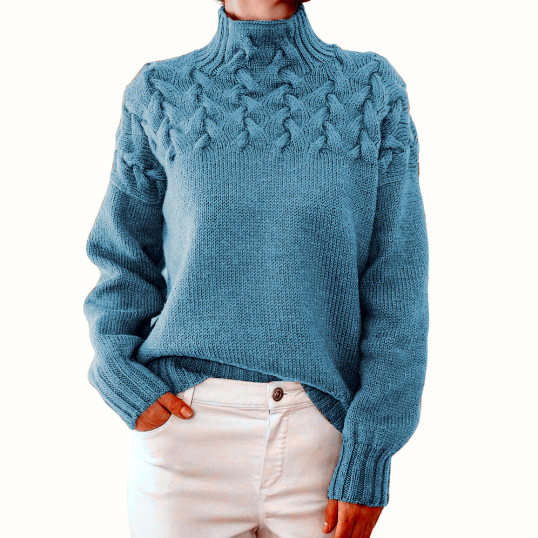 Warmer Rollkragenpullover Damen Elena – Bild 2