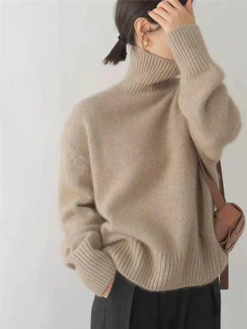 Luxuriöser Kaschmir Rollkragenpullover Amaya – Bild 7