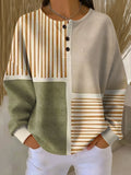 Strick-Patchwork in Grün und Senf Damen Nerea Salbeigrün – Weiss Modehaus